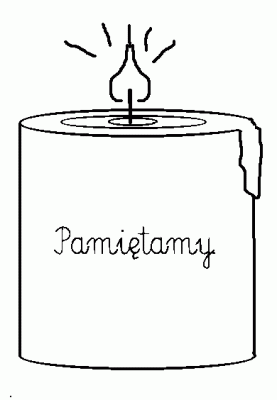 Coloring book lit a candle with the words we remember